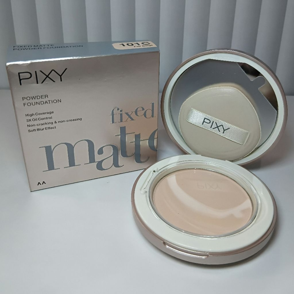 [PRELOVED) PIXY Fixed Matte Powder Foundation (SHADE 101C FAIR BEIGE)