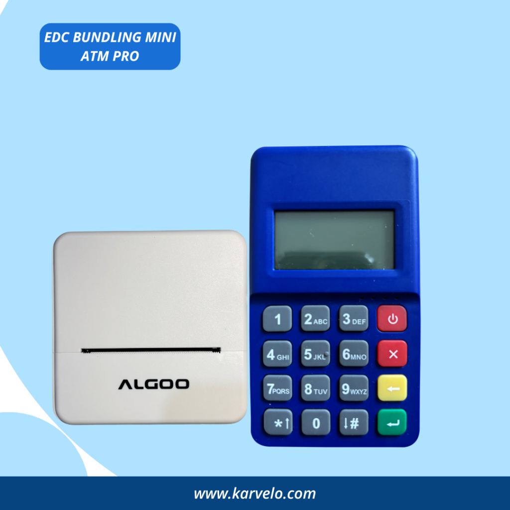 Bundling Mesin ATM Mini Karvelo + Printer – Tarik Tunai & Cetak Struk