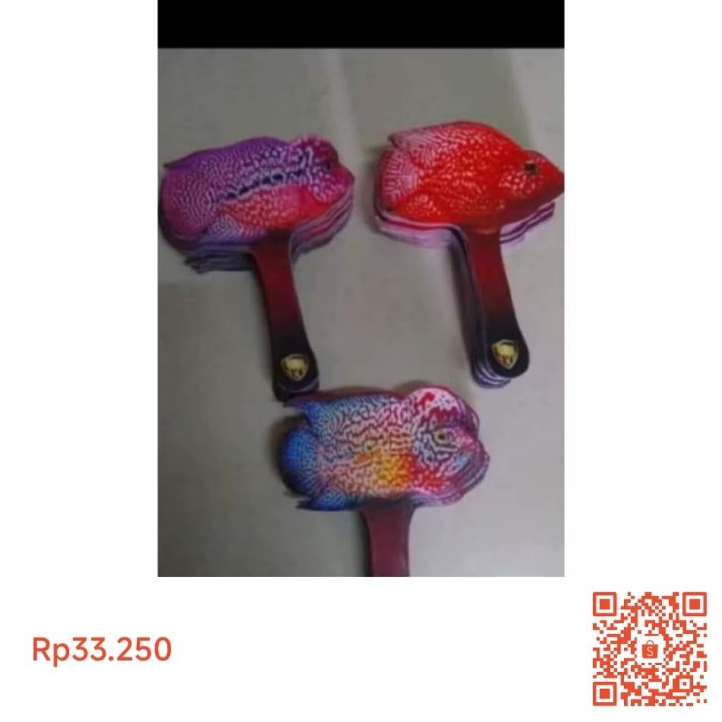 Wayang akrilik wayang untulan louhan  wayang ikan louhan ukuran besar 11 cm