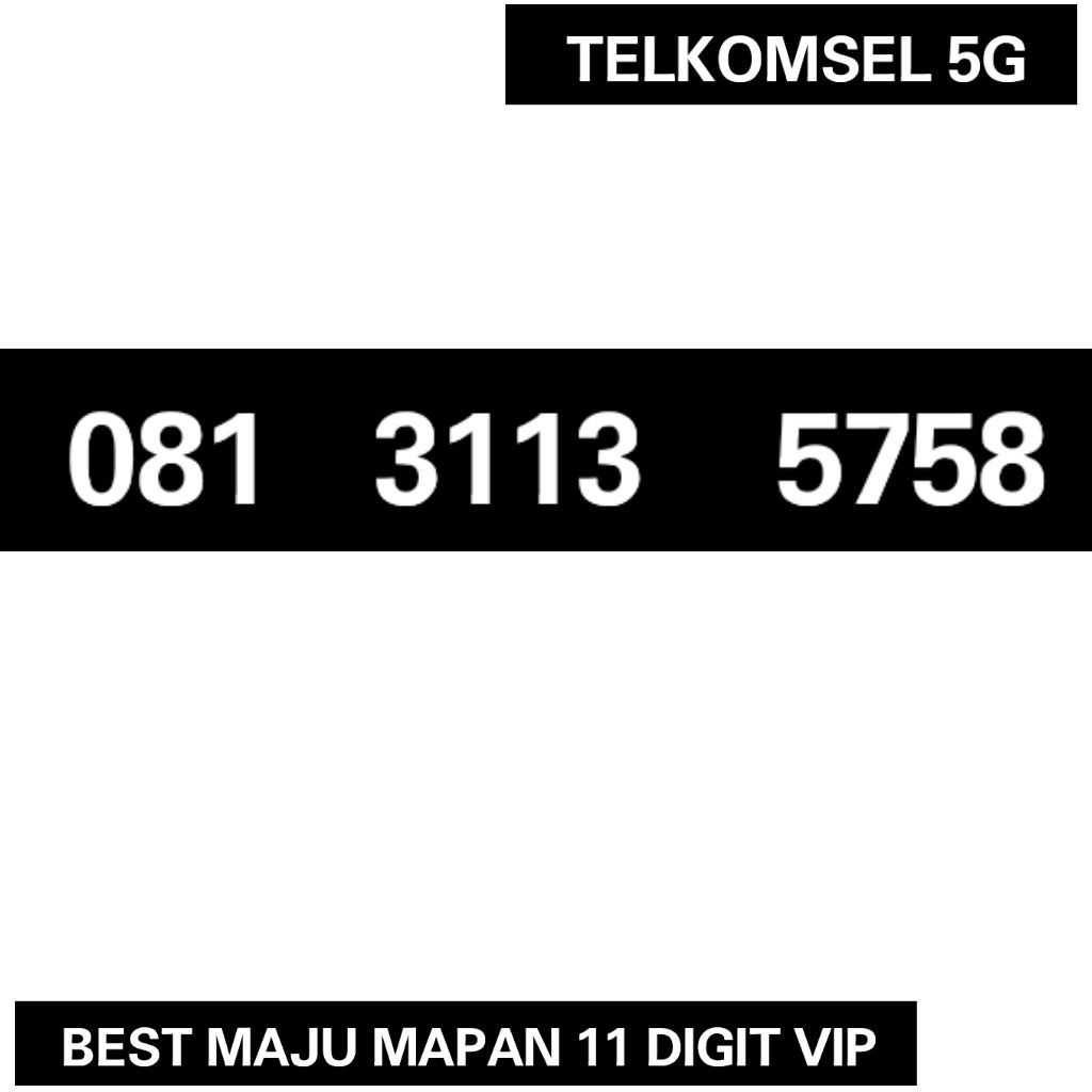 Simpati 5758 Telkomsel 5758 Nomor Cantik Simpati Telkomsel 11 DIGIT 5758 4G - 5G Simpati 3113 Murah