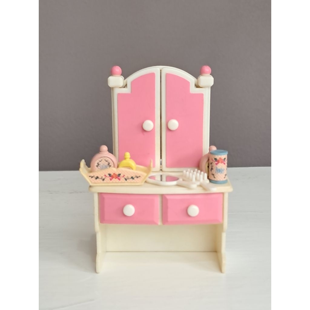 Sylvanian Families - Set Meja Rias Pink Rare Vintage