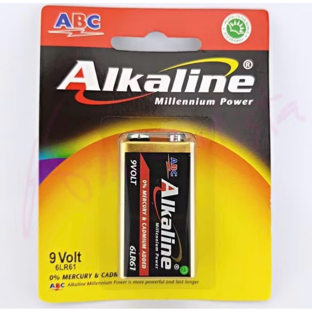 ABC ALKALINE 9 VOLT/ BATU BATERAI KOTAK 9 VOLT ALKALINE