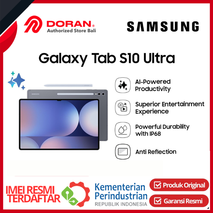 Samsung Galaxy Tab S10 Ultra 5G 12/256GB Dimensity 9300+ 14.6" Dynamic AMOLED Garansi Resmi