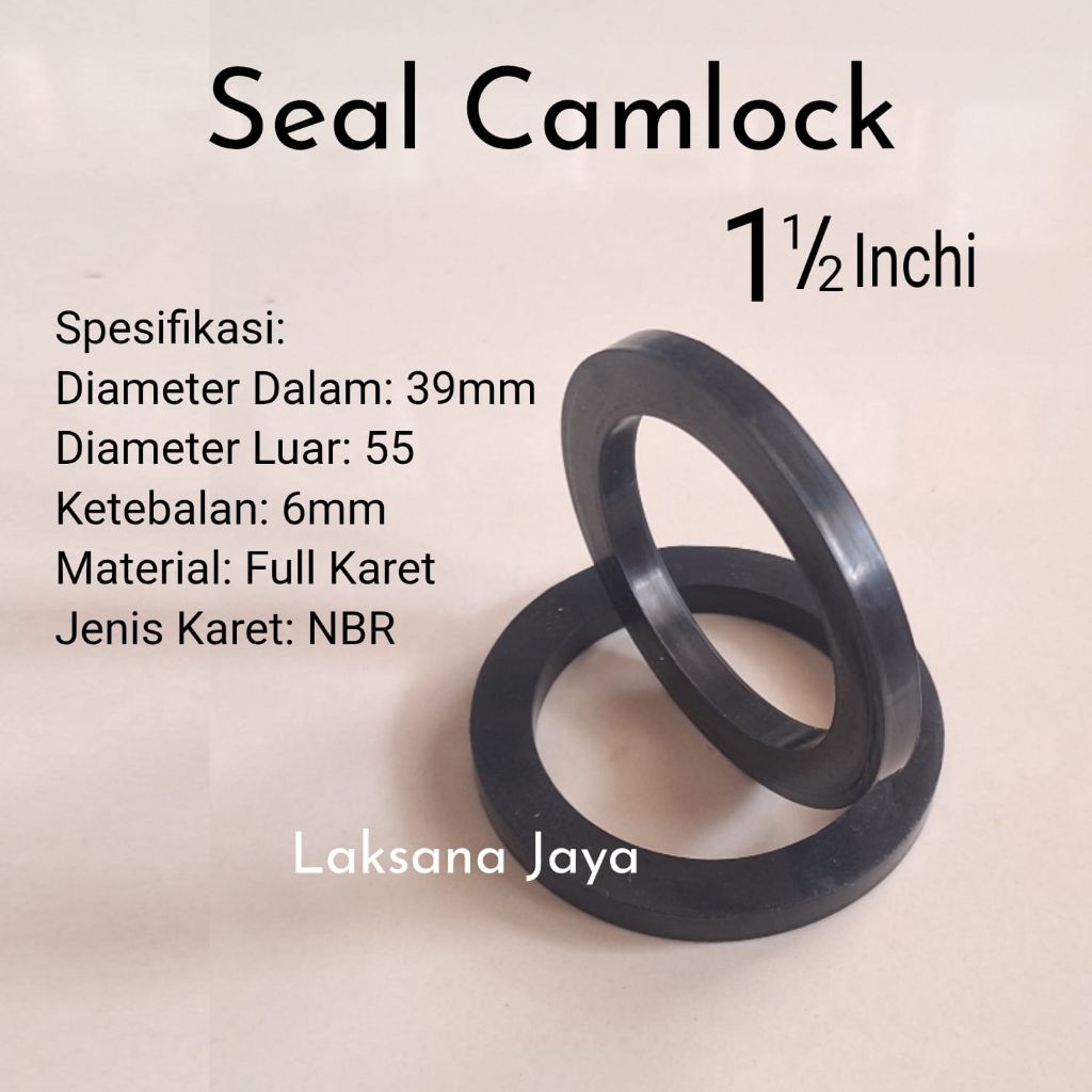 seal camlok ukuran 1½inchi karet sil kamlok