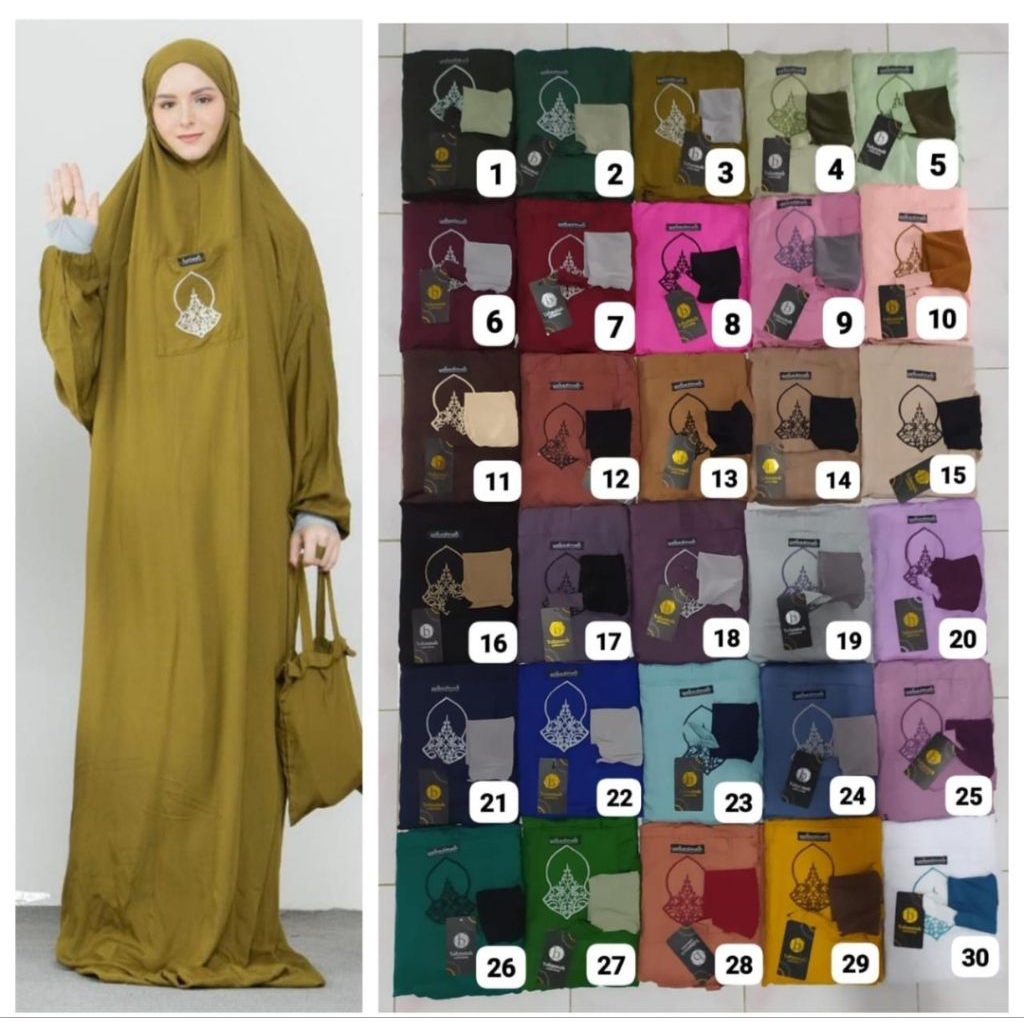 Mukenah terusan jumbo/mukenah terusan/mukenah manset/mukenah yabasmah/mukenah terompah/mukenah hadra