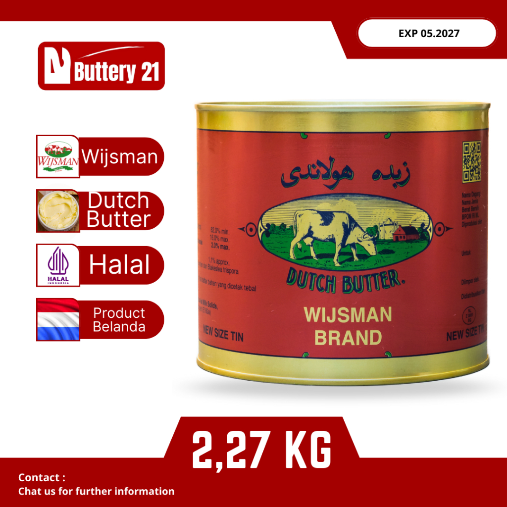 WIJSMAN BUTTER 2,27 KG/WIJSMAN BRAND BUTTER SALTED/BUTTER SALTED/DOTCH BUTTER WIJSMAN