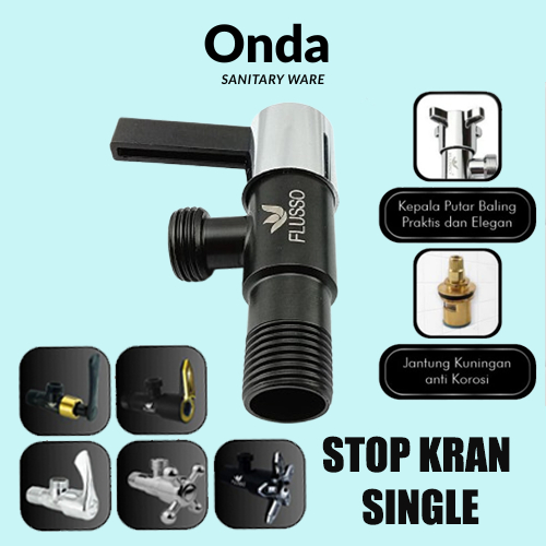 Onda sanitary ware - Stop Kran Single 1/2 Jantung Kuningan Kran Wastafel Cuci Piring Kran Closet 593