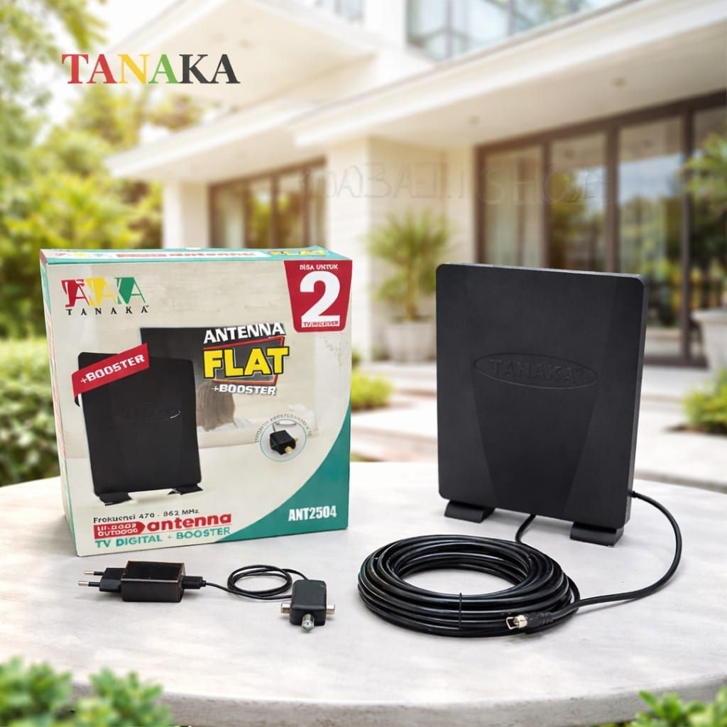 TANAKA ANT2503 ANTENA TV DIGITAL LCD LED TV STB ANTENA INDOOR OUTDOOR PLUS BOSTER ORIGINAL