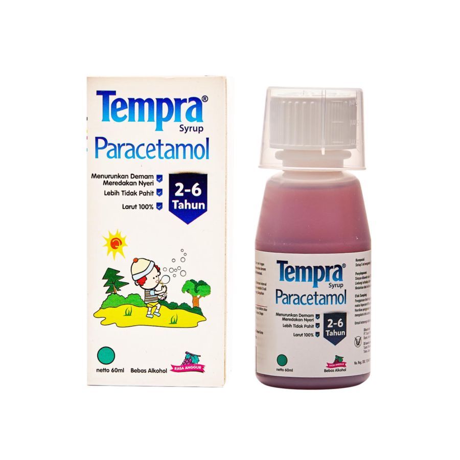 TEMPRA Syrup 60 ml - Obat Demam Anak 2-6 Tahun Rasa Anggur