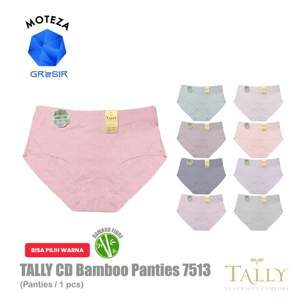 Grosir [6 pcs] [12 pcs] Tally 7513 CD Celana Dalam Wanita Jumbo Big Size | Katun Bamboo | Super Lemb