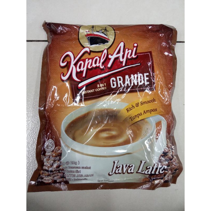 KOPI KAPAL API 3in1 Grande Java Latte  SURABAYA