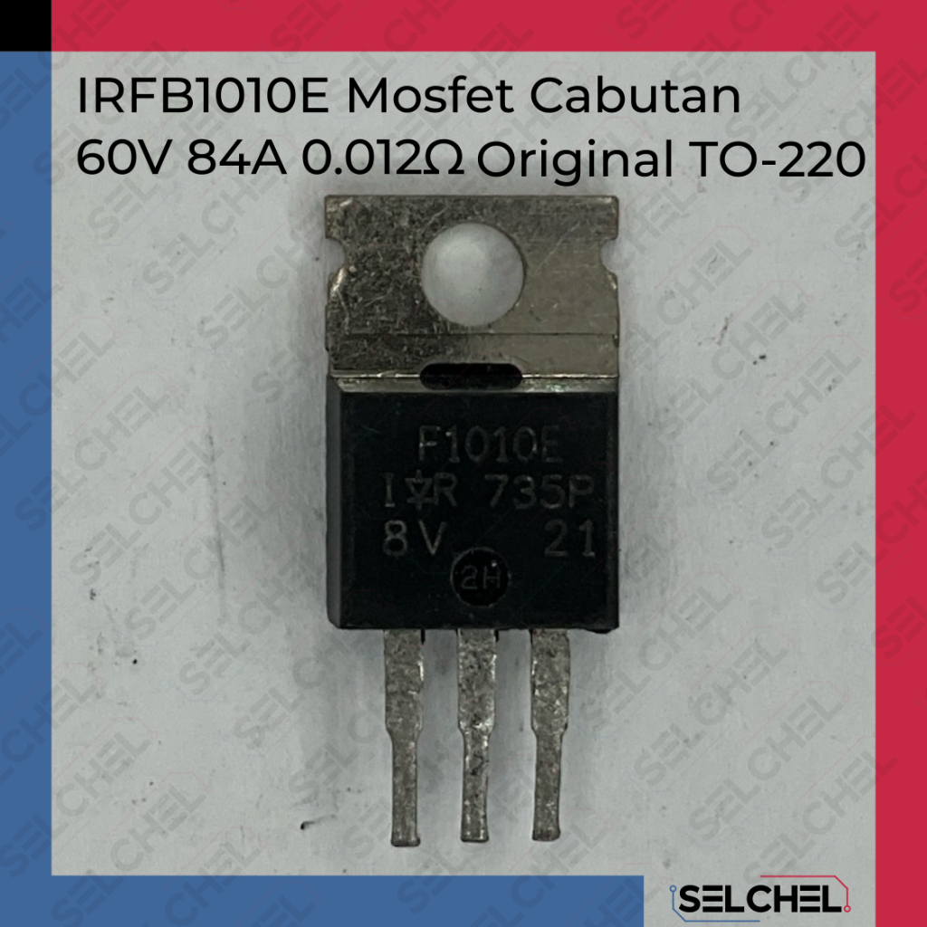 MOSFET IRFB1010E 60V 84A RdsOn 0.012ohm TO-220 Cabutan Original untuk SMPS Inverter DC-DC Power Supp