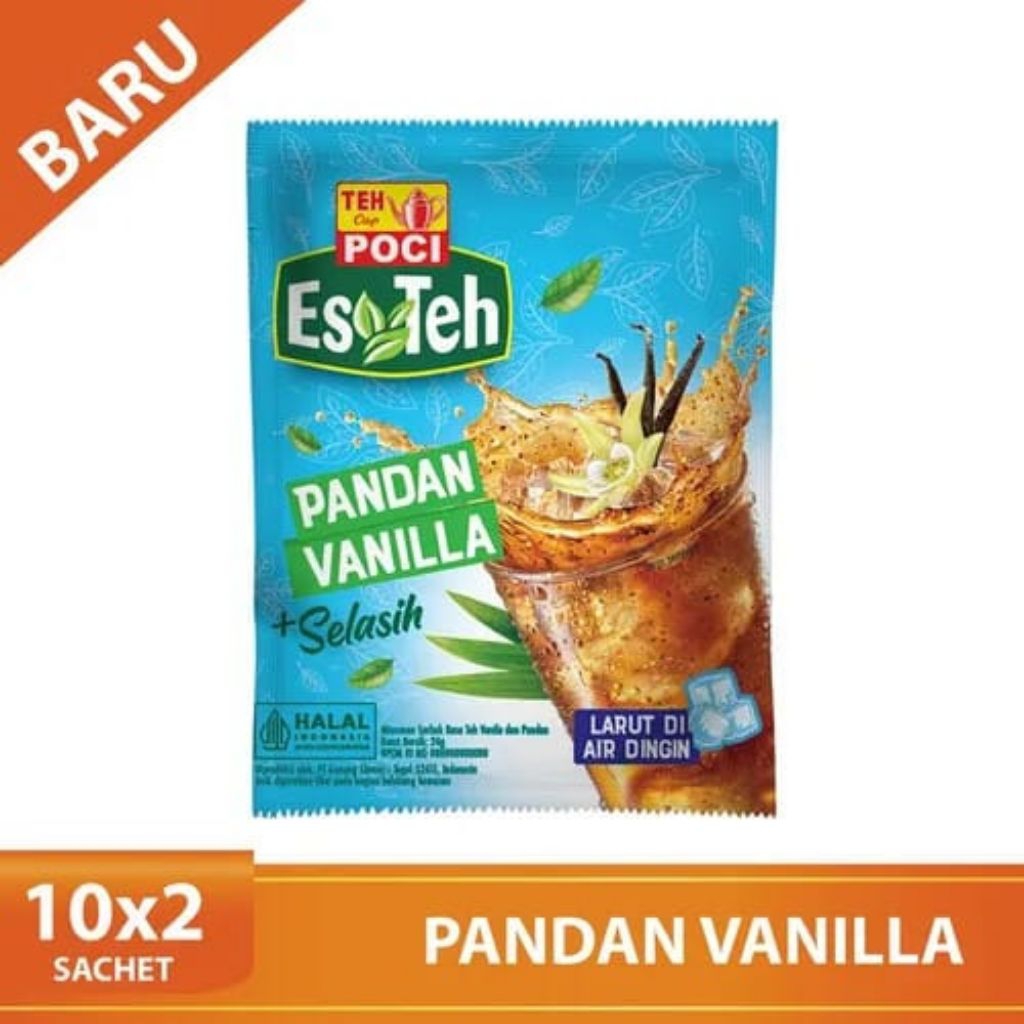 ES TEH Poci/Teh Tarik Gula Aren/Pandan Vanilla Sachet(1 Renteng isi 10 Sachet)