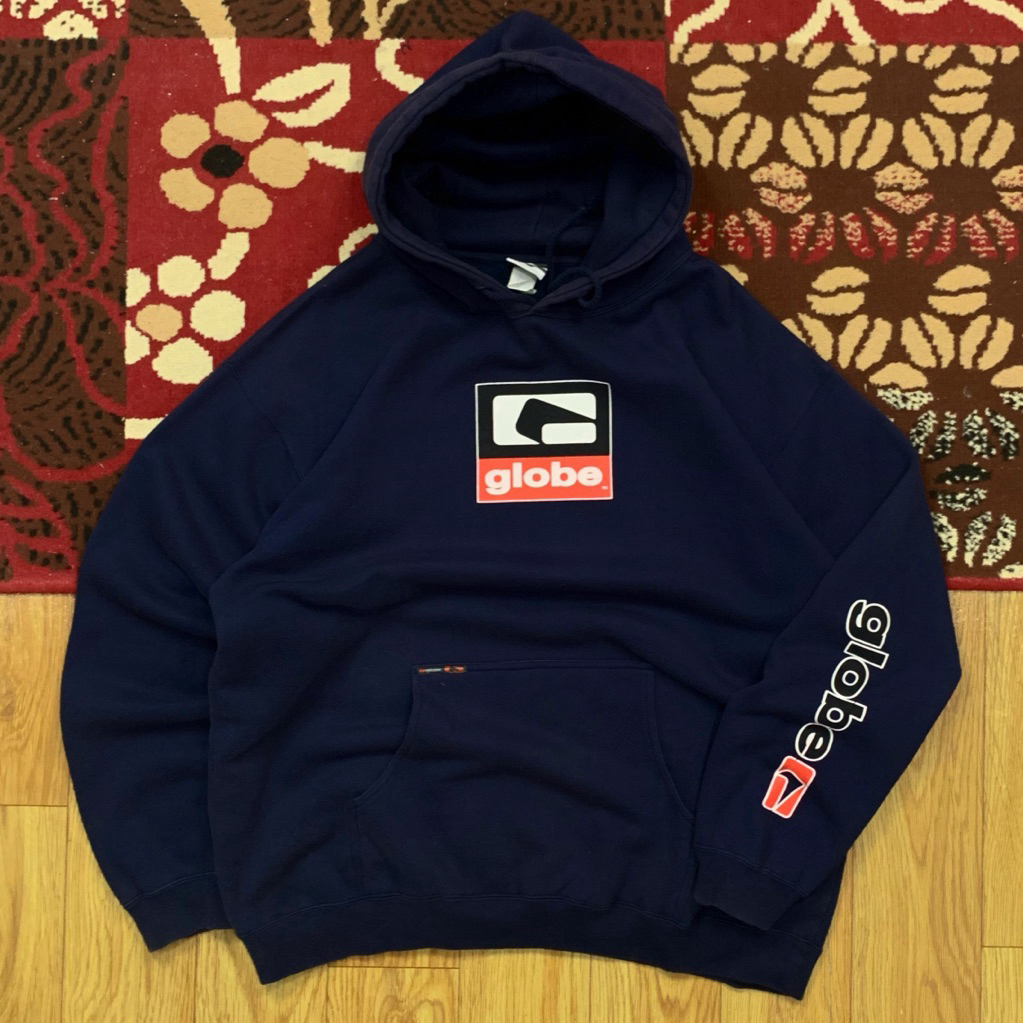 VINTAGE GLOBE SKATEBOARDING PULLOVER HOODIE SIZE XL | GLOBE SKATEBOARD HOODIE | HOODIE GLOBE | PULLO
