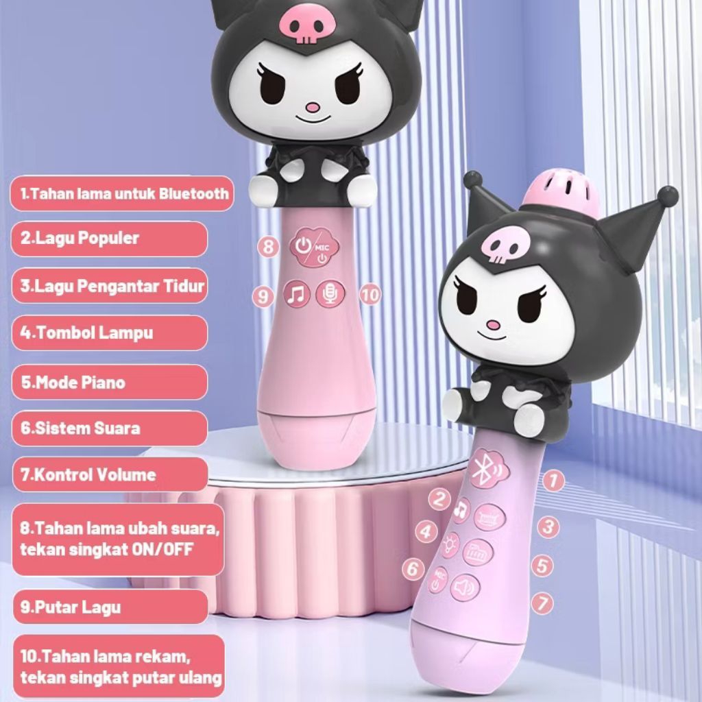 Mainan Mikrofon Anak Karaoke Speaker Bluetooth Mic Wireless Karaoke