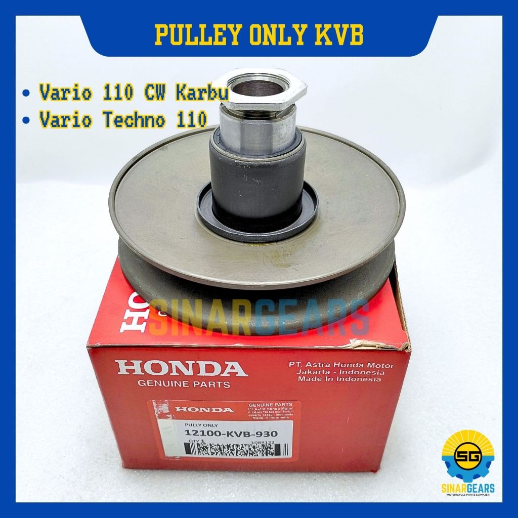 Pully Only Kualitas Original Honda KVB Pulley Belakang Vario 110 CW Karbu Vario Techno 110 Puley Set