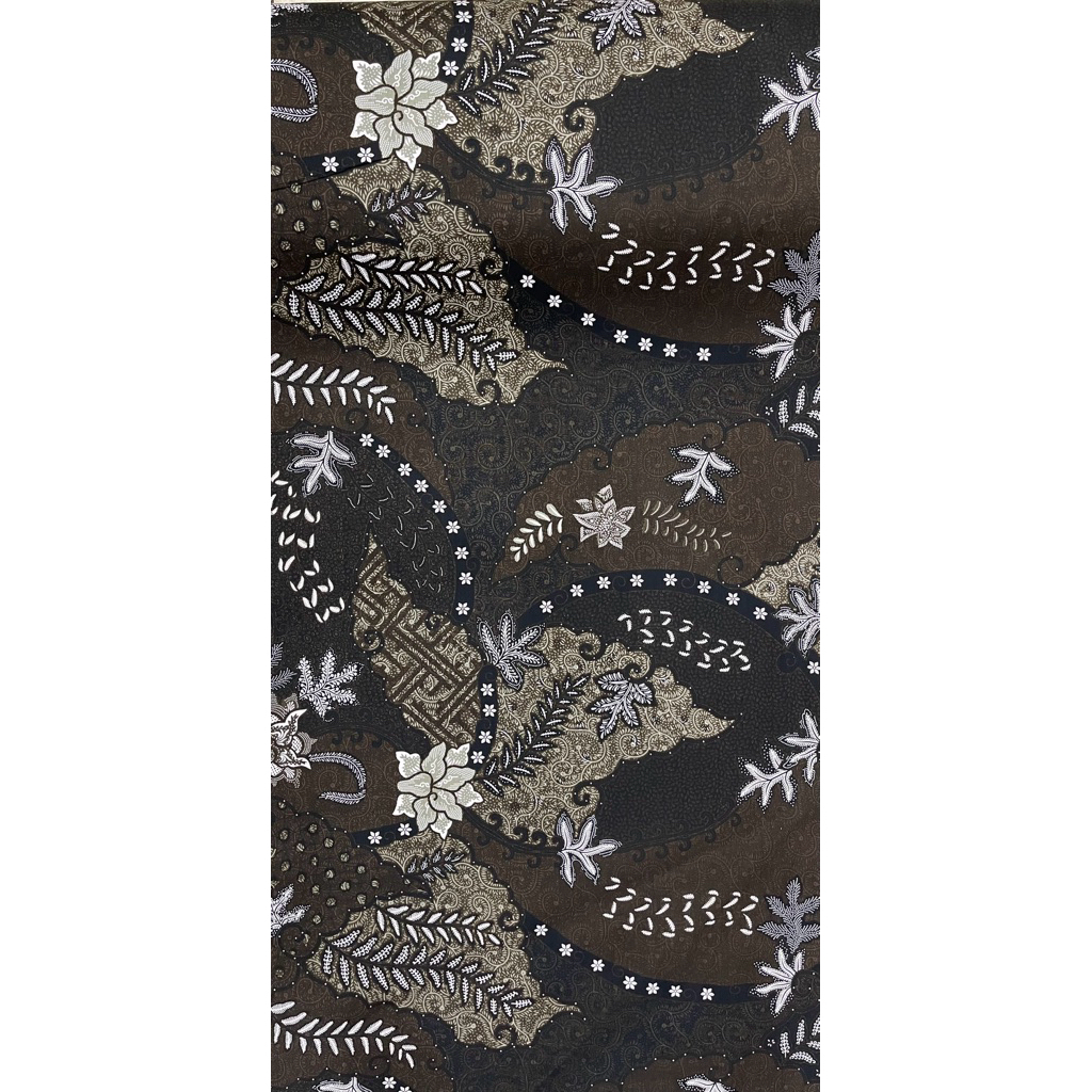 batik katun hijau army lumut green