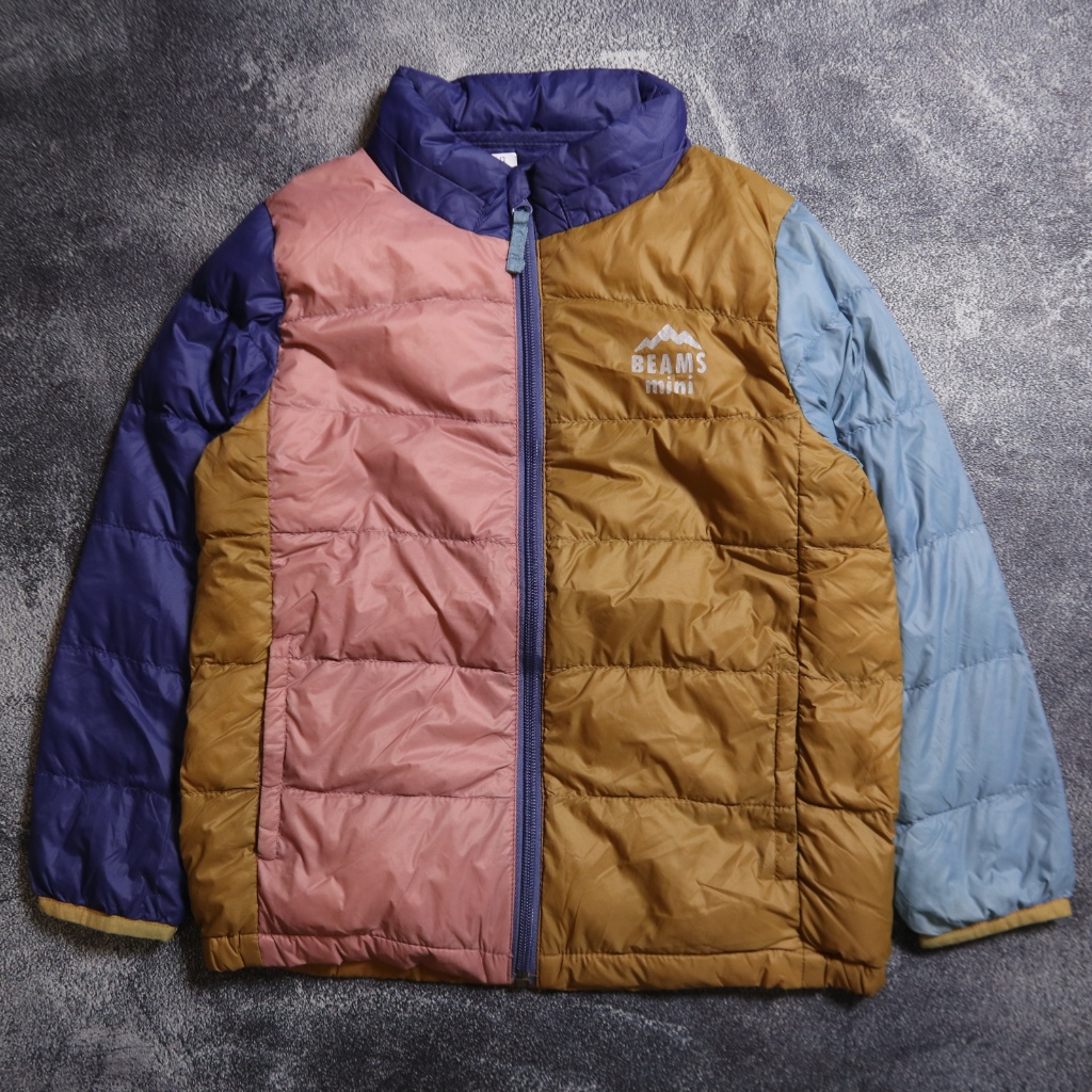 JAKET BEAMS GOOSE DOWN PUFFER KIDS WINTER BULU ANGSA AN187 SIZE ANAK 120