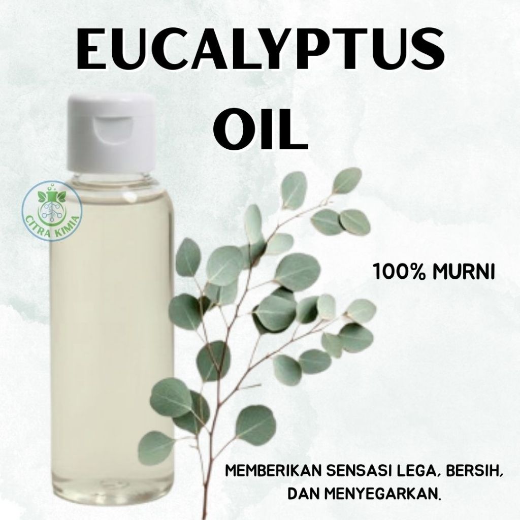 Eucalyptus Essential Oil 50ml - Minyak Esensial Eucalyptus Alami - Aroma Hangat & Segar - Bahan Arom