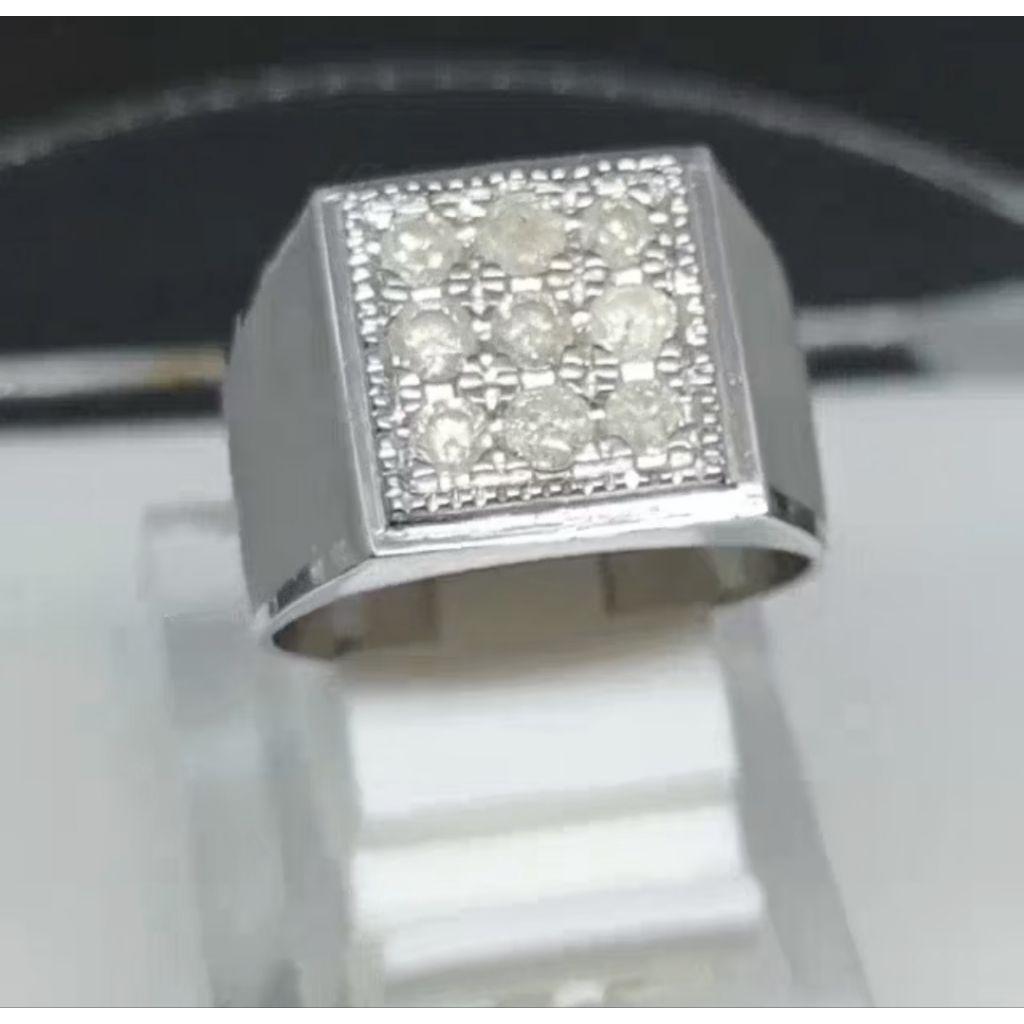 cincin pria mata berlian asli grtis sertifikat memonya