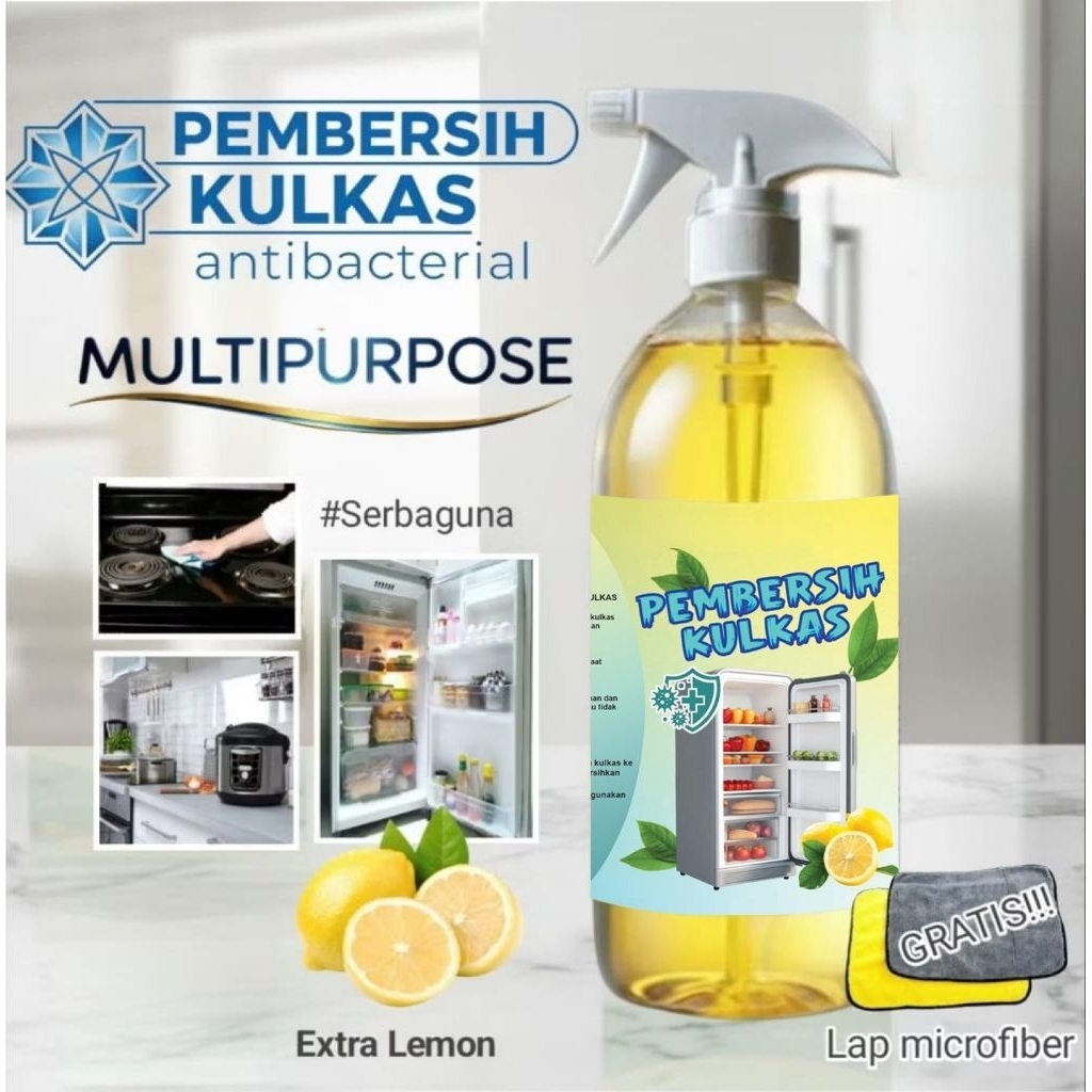 Pembersih Serbaguna Peralatan Dapur Kulkas 250ml Antibakteri Extra Lemon Fresh Penghilang Bau Dan ja
