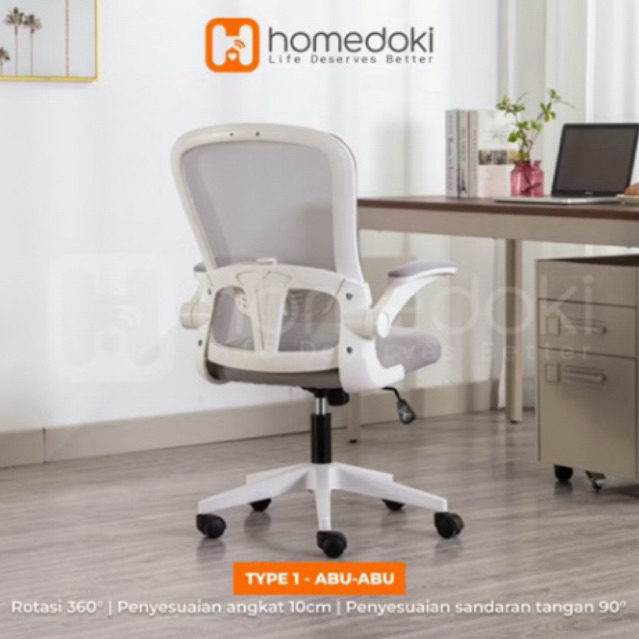 Preloved Homedoki Kursi Kantor / Kursi Gaming / Kursi Putar / Kursi Kantor Hidrolik / Kursi Jaring /