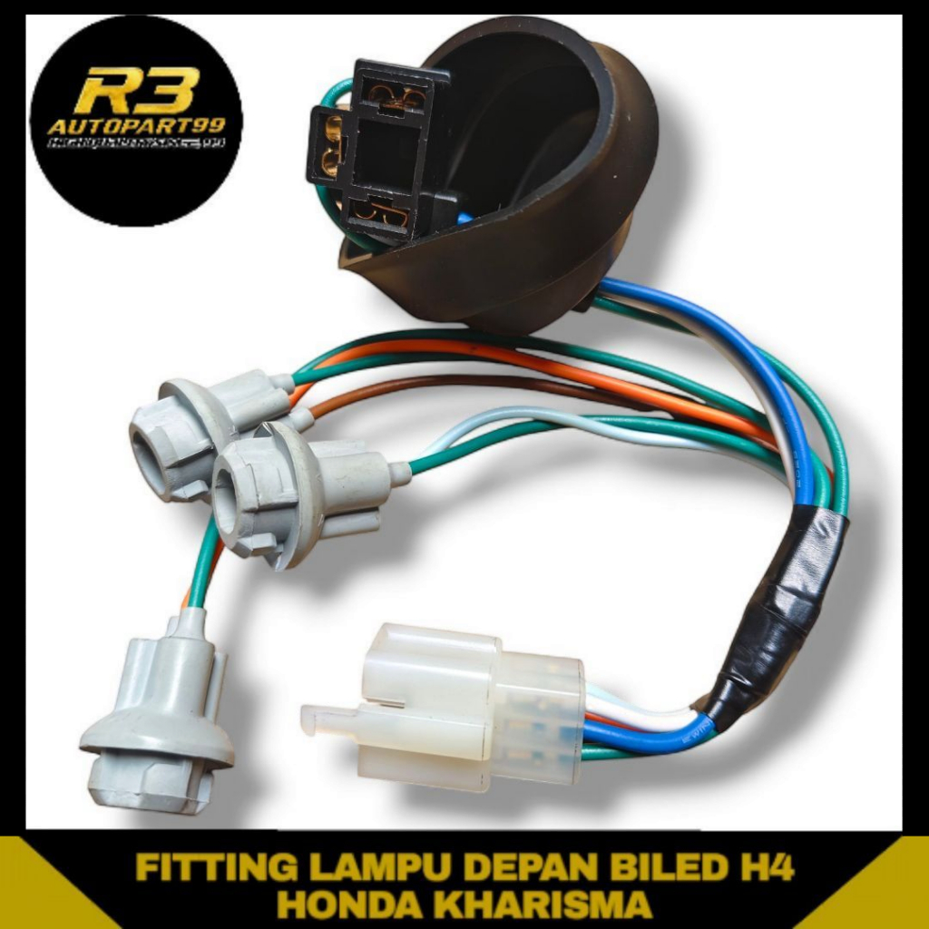 Kabel Soket Piting Lampu Depan Upgrade H4 Biled Honda Kharisma Set Kabel Socket Lampu Depan Rubahan 