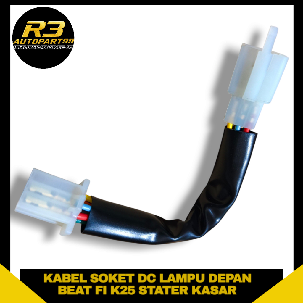 Kabel Socket Soket Dc Lampu Depan Beat Fi K25 Stater Kasar Pnp
