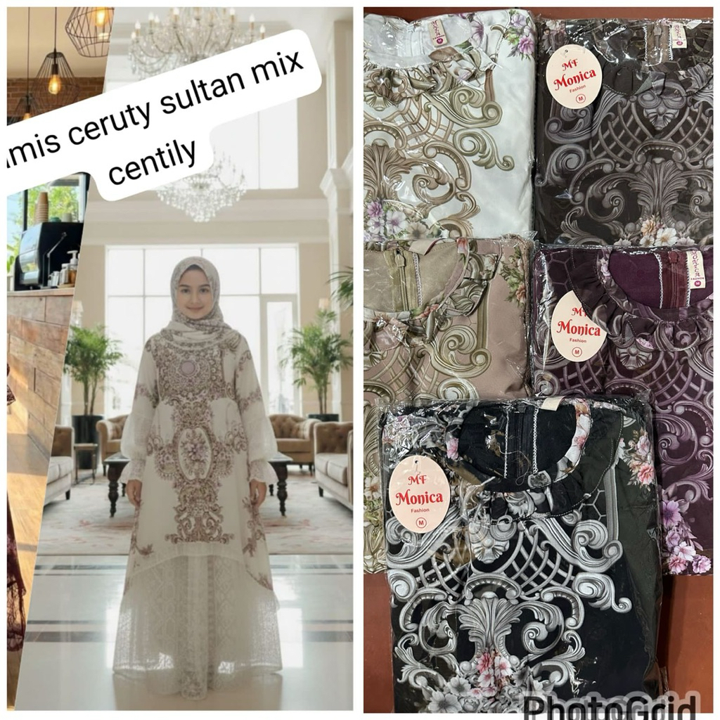 GAMIS ANAK PEREMPUAN BAHAN CERUTY SULTAN MIXCENTILY SET HIJAB MULAI USIA 6 TAHUN-12 TAHUN