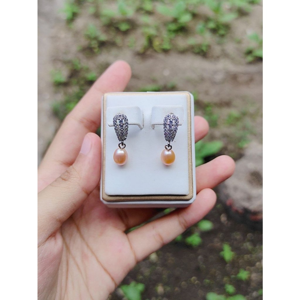 anting mutiara anting mutiara titanium anting mutiara lombok asli anting mutiara putih bulat anting 