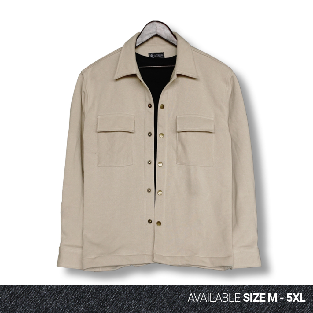 REEVANT Shacket Jacket Fleece Two Pocket Big Size Jumbo M L XL 2XL 3XL 4XL 5XL