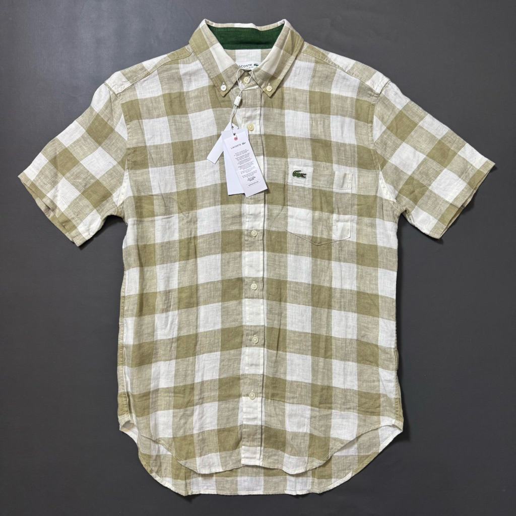 KEMEJA LACOSTE MOTIF KOTAK KOTAK / ORIGINAL NOW