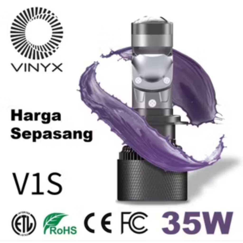 VINYX V1S H11 – Lampu Foglamp & Lampu Dekat Mobil LED Bi-LED Projector Mini
