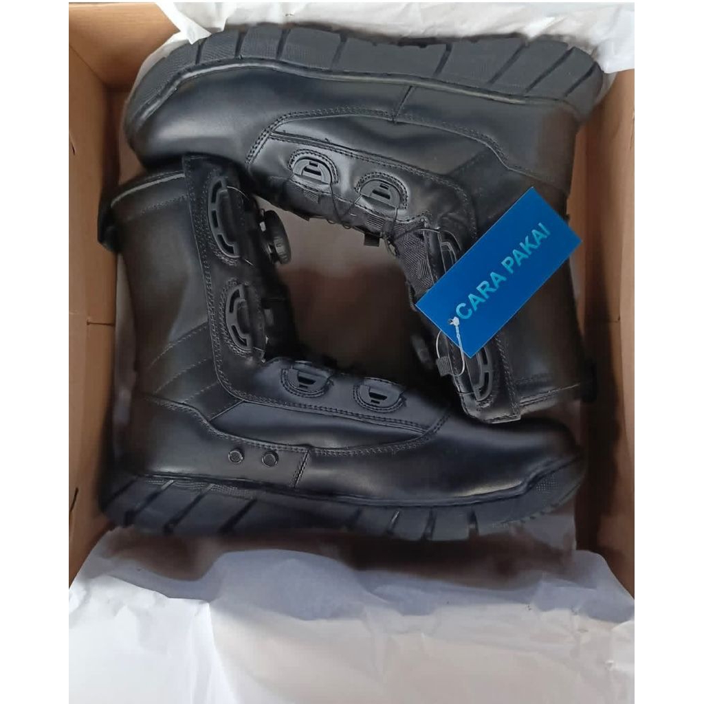 Sepatu PDL Tali putar jatah asli polri tali putar non resleting full kulit