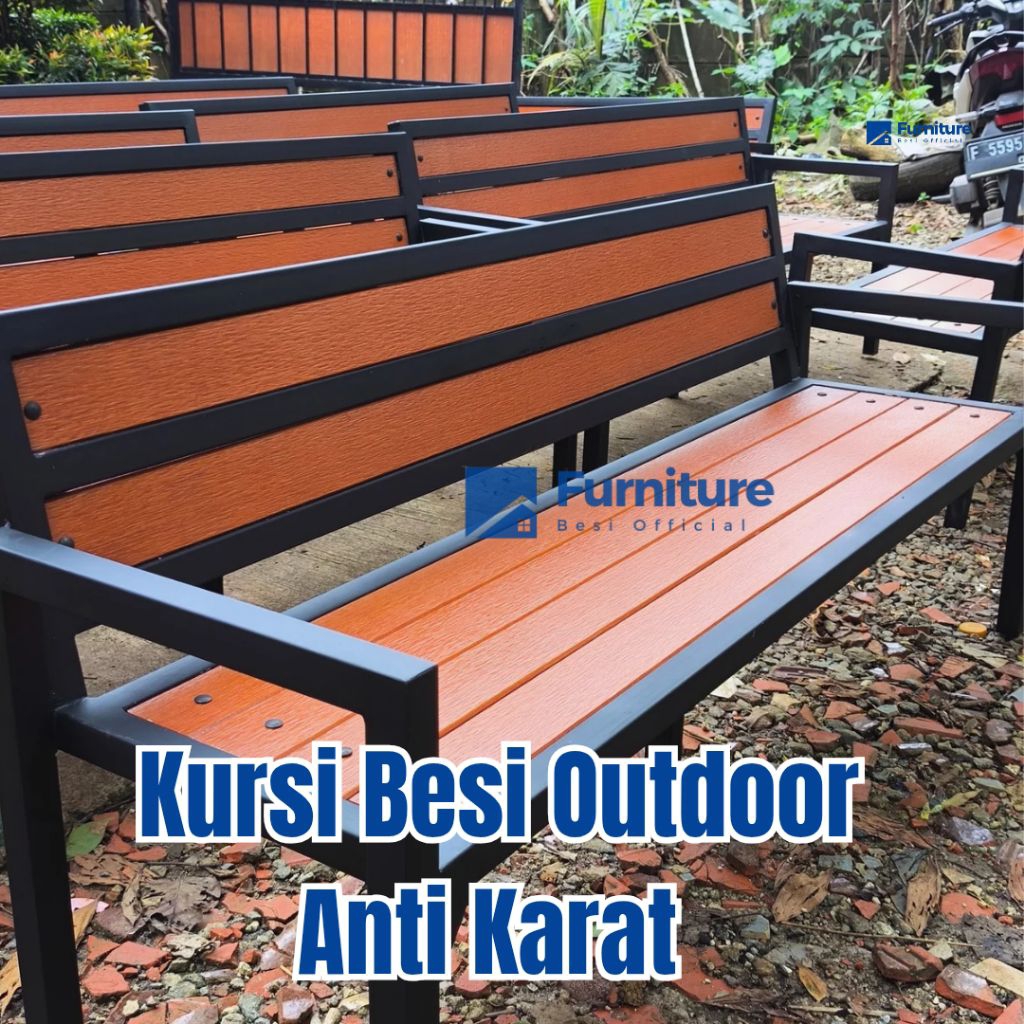 Kursi besi panjang / Kursi Besi Teras Minimalis / Kursi Taman Outdoor