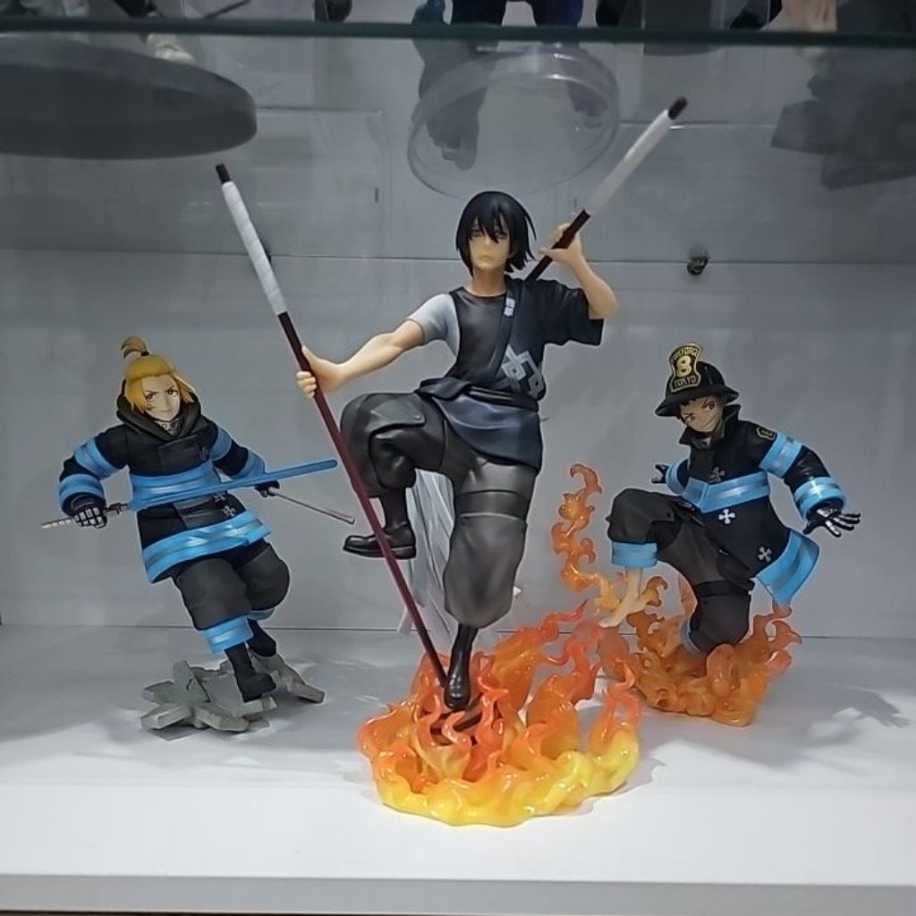 Fire force kotobukiya artfx benimaru, shinra, arthur set figure