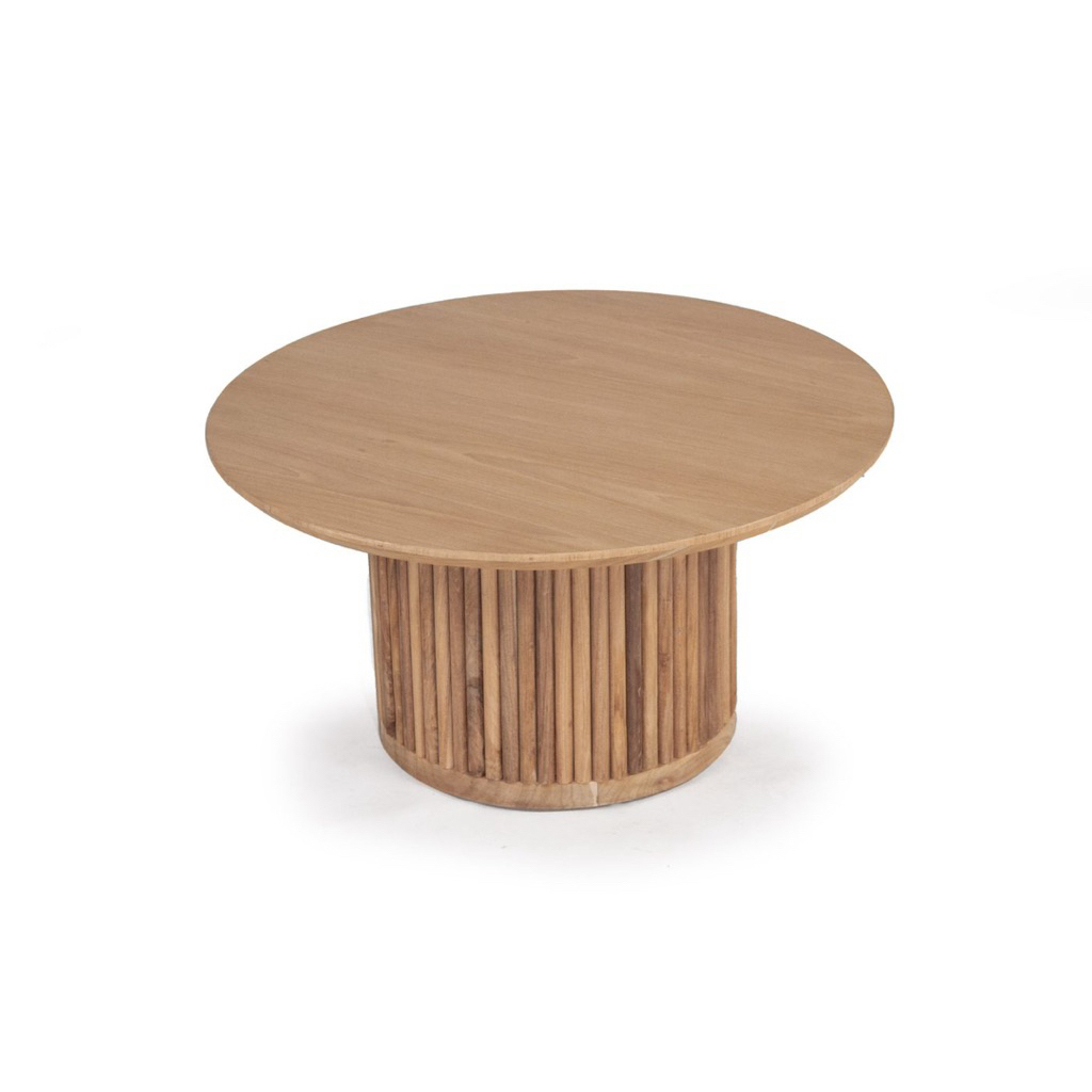 Dhea art furniture | round coffee table aestetik | meja tamu home decor | meja tamu bulat kayu jati 