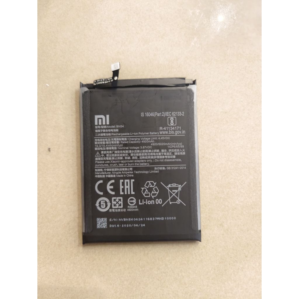 baterai redmi note 9 bekas