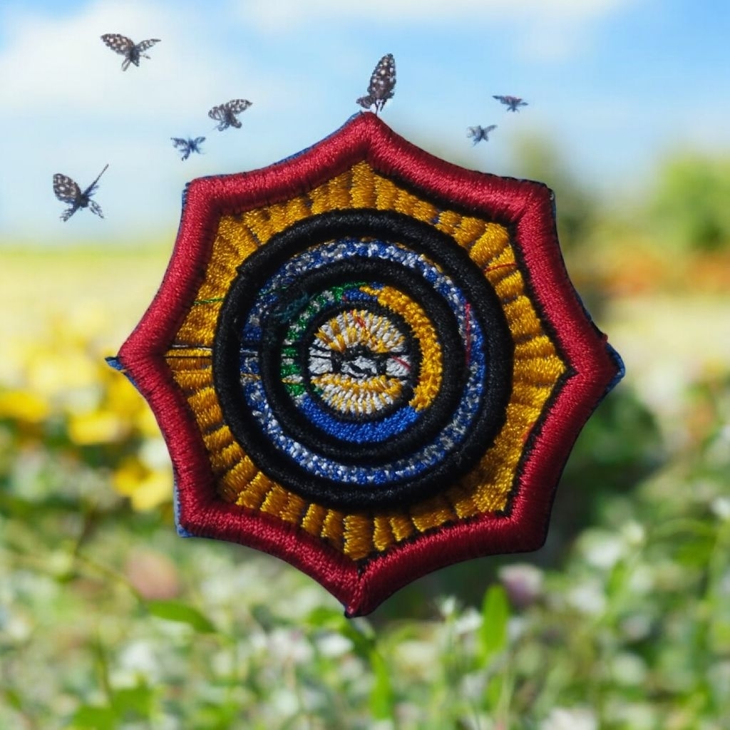 emblm bordir timbul roda binmas polri