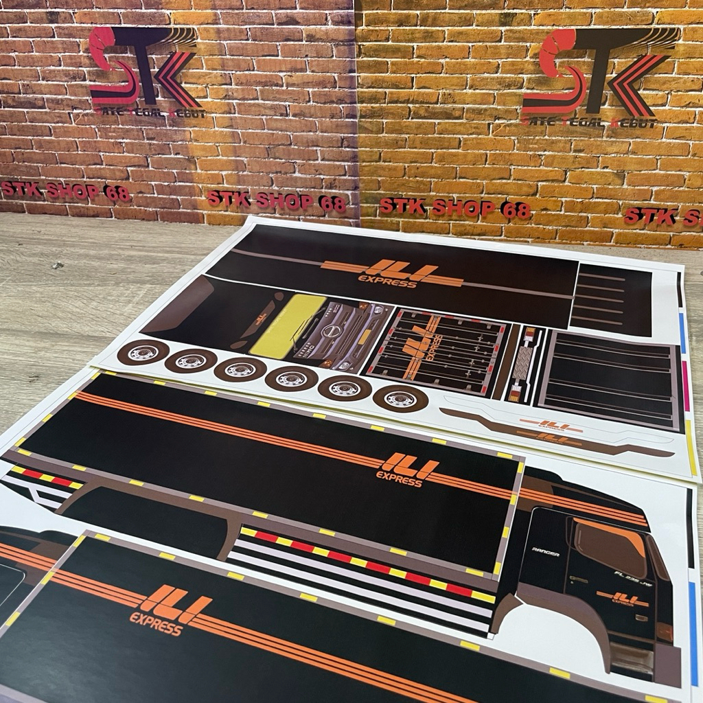 STKSHOP68 Pola Stiker Miniatur TRUK PAKET TRONTON HINO 500 Wingbox ILI EXPRESS