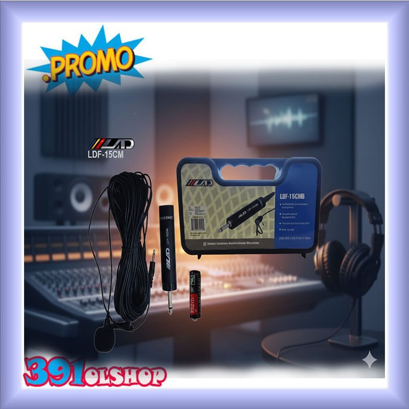 Mic Condenser Jepit Clip LDF 15CMB Solusi Audio Jernih untuk Imam Masjid / Musholla dan Konten Kreat