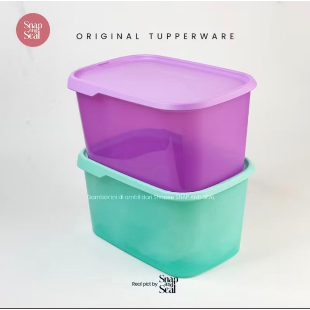 One Touch Fresh Purple mint 2.85Liter 2Pcs  tupperware Toples wadah makanan