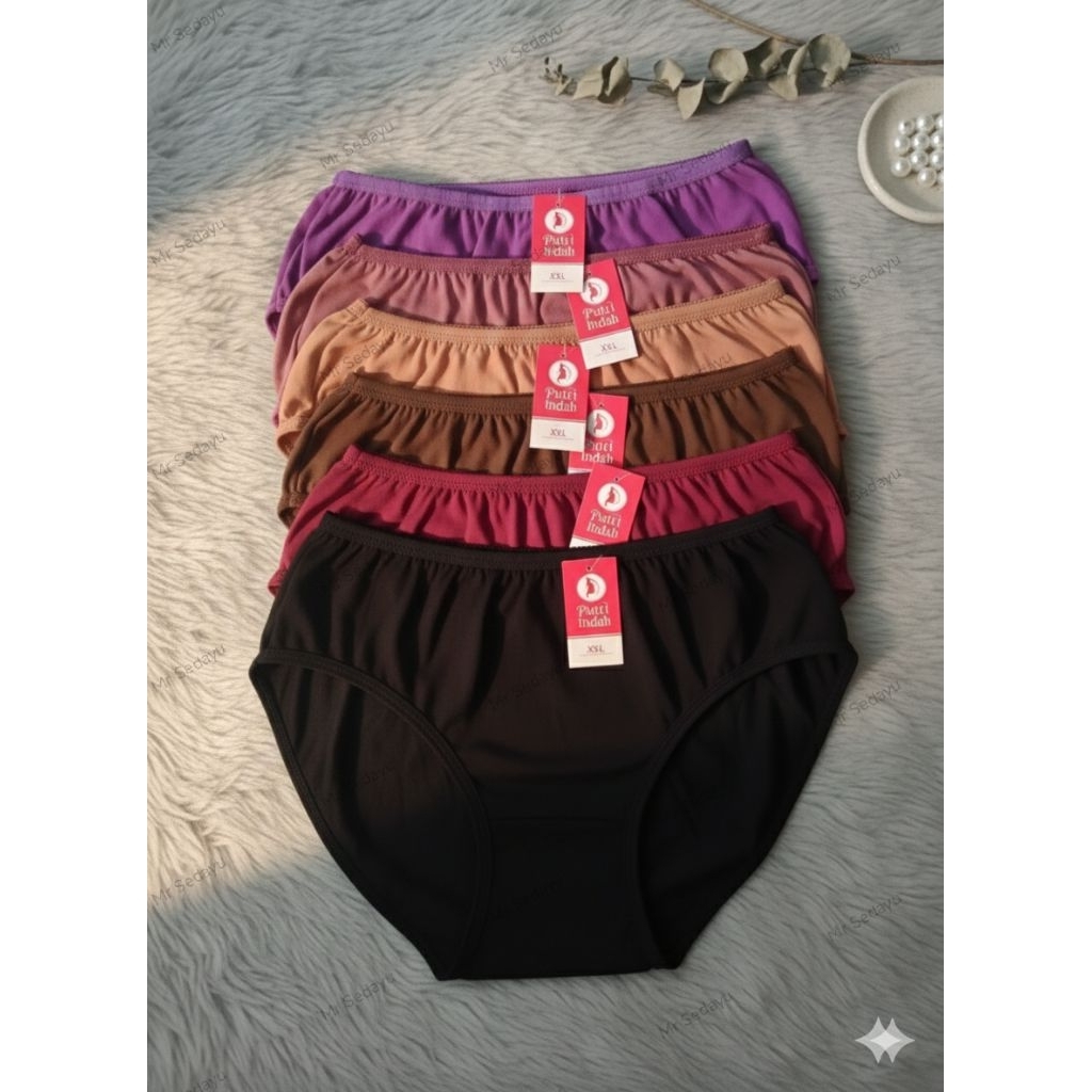 (COD) PROMO 12 PCS CELANA DALEM WANITA KATUN IMPORT / celana dalam wanita murah / Celana dalam wanit