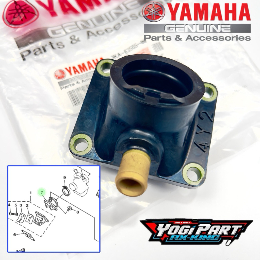 INTAKE MANIFOLD MANIPUL MANIPOL JOIN KARBURATOR RX KING RXK RXS YT ORIGINAL YAMAHA JAPAN 3KA-E3565-0