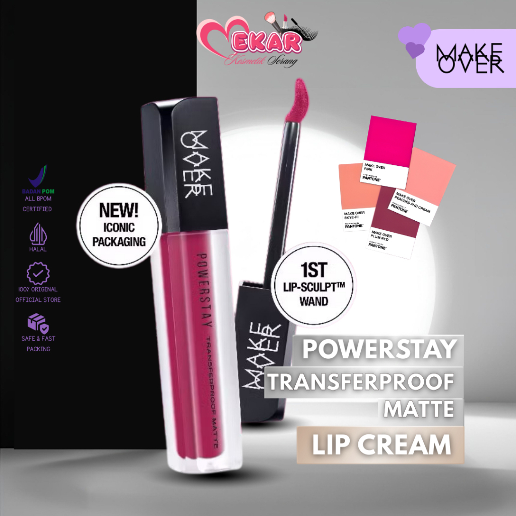 MAKE OVER Powerstay Transferproof Matte Lip Cream | Lip Matte Make Over