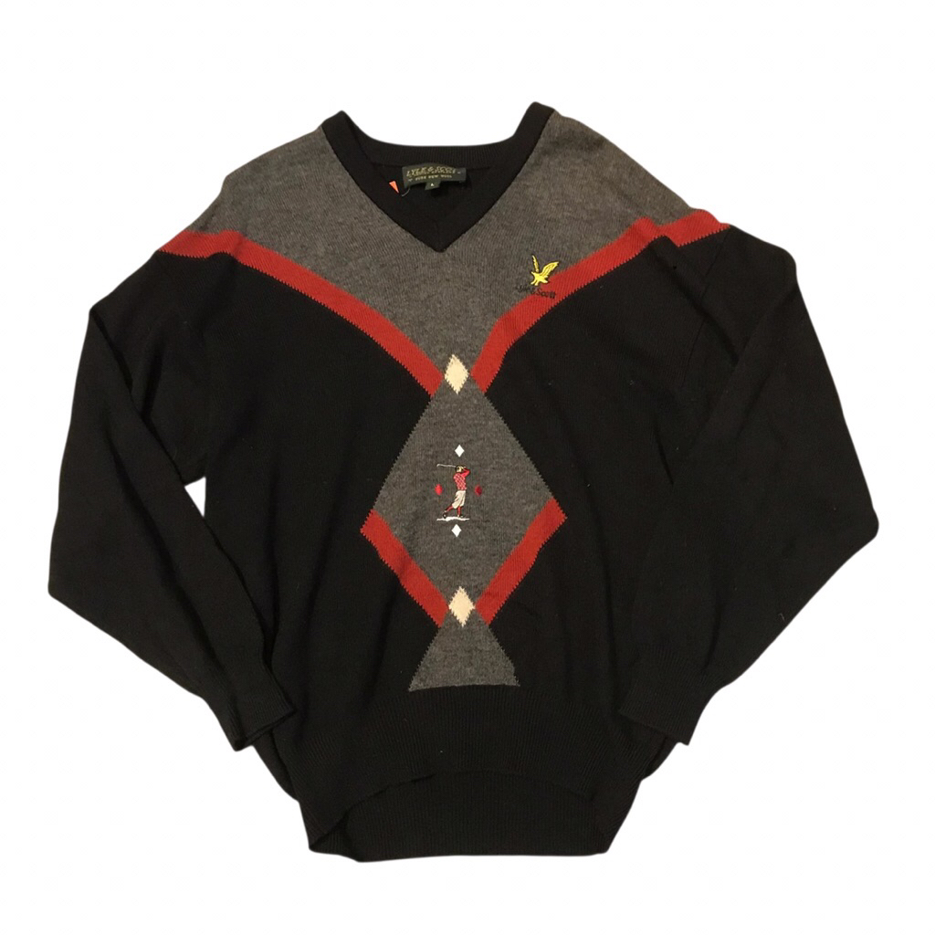 Vintage Lyle and scott of hawick scottland Vintage fair isle sweater cardigan knitwear  Size L  Pxl 