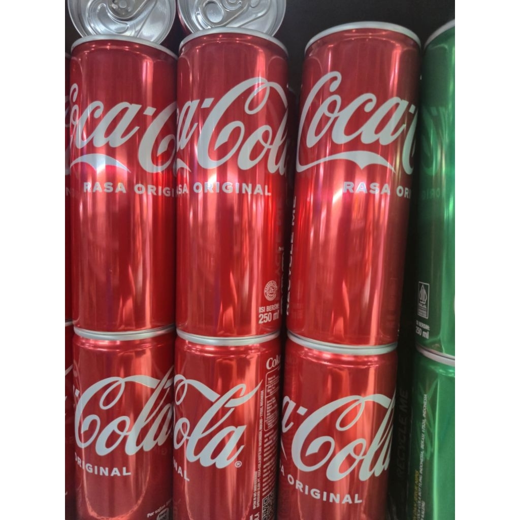 SOFT DRINK KALENG 250ml 1 Dus isi 24pcs COCA COLA FANTA SPRITE AW