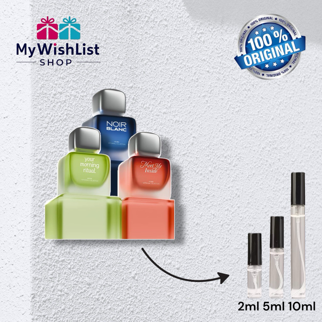 Decant Parfum - HEURA New Variants - Meet Me Inside, Your Morning Ritual, Noir Blanc Extrait Parfum 