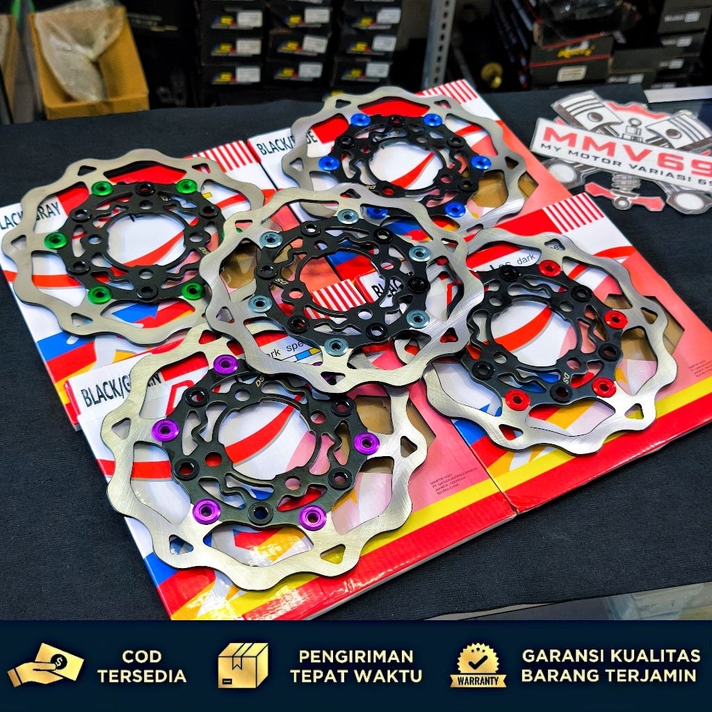 PIRINGAN DISC CAKRAM DEPANGALFER 220MM DAN 300MM THAILAND 4LUBANG ALLHONDA BEAT VARIO SCOOPY