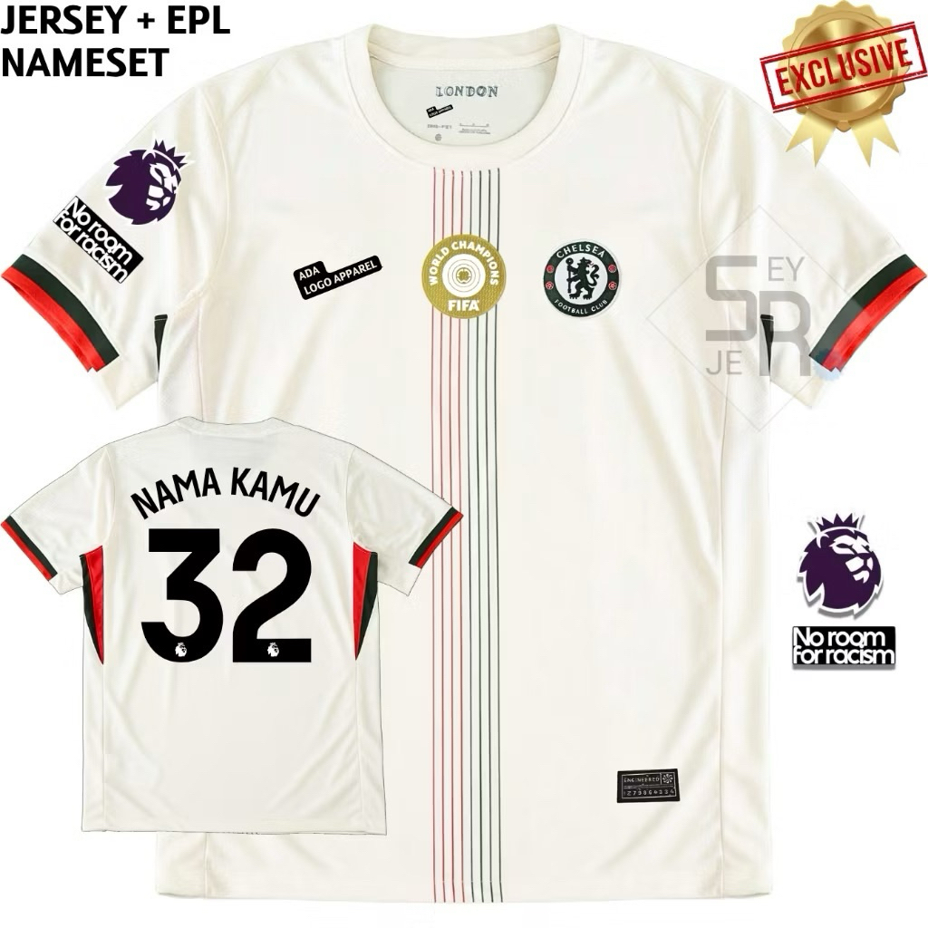Jersey Chelsea Away 2025 2026 - Jersey Chelsea Putih Terbaru Grade Original
